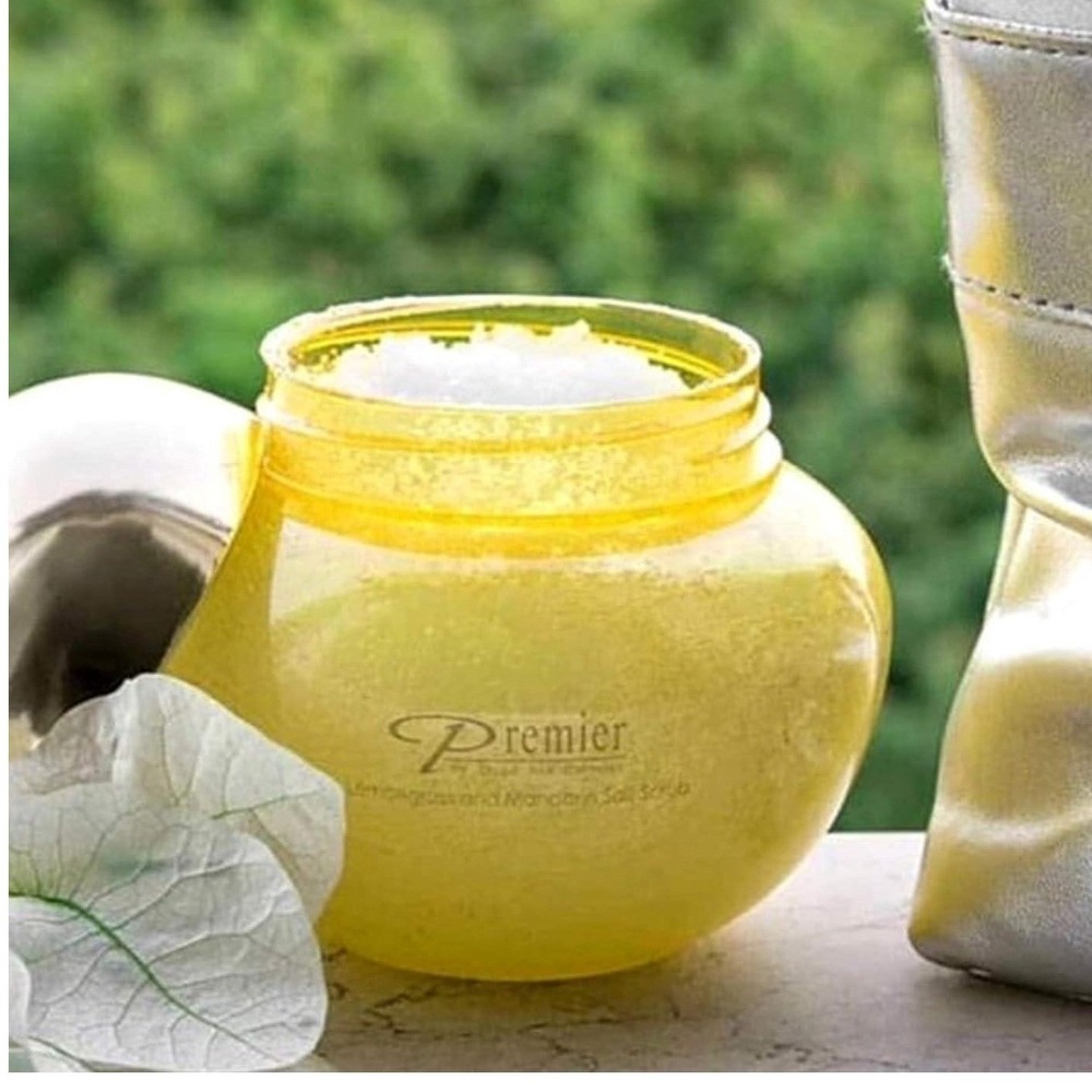 New Premier by Dead Sea Premier / Lemongrass & Mandarin Salt Scrub 10.5 oz - Picture 2 of 2